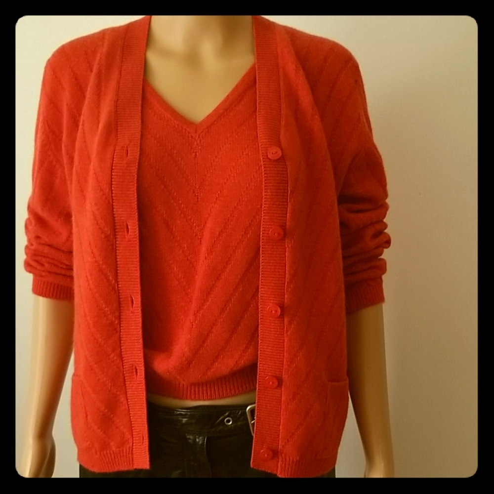 Chanel cardigan and tank